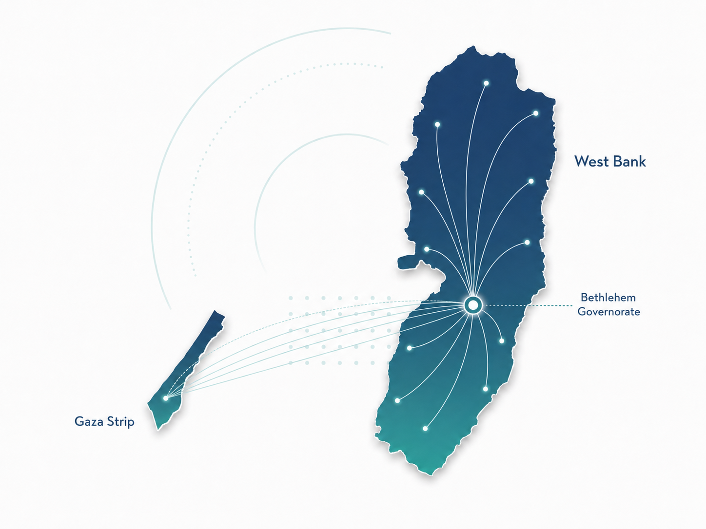 West Bank and Gaza coverage map with Bethlehem Governorate